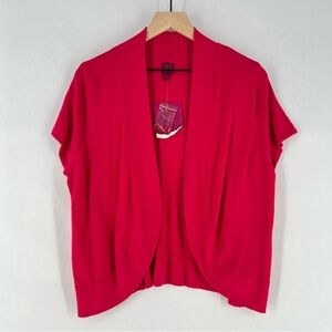 212 Collection Pink Soft Stretch Knit Open Front Bolero‎ Shrug Cardigan Topper